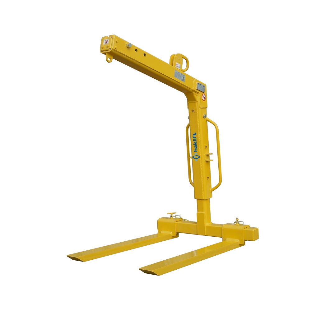 Crane forks with automatic adjustment Haklift